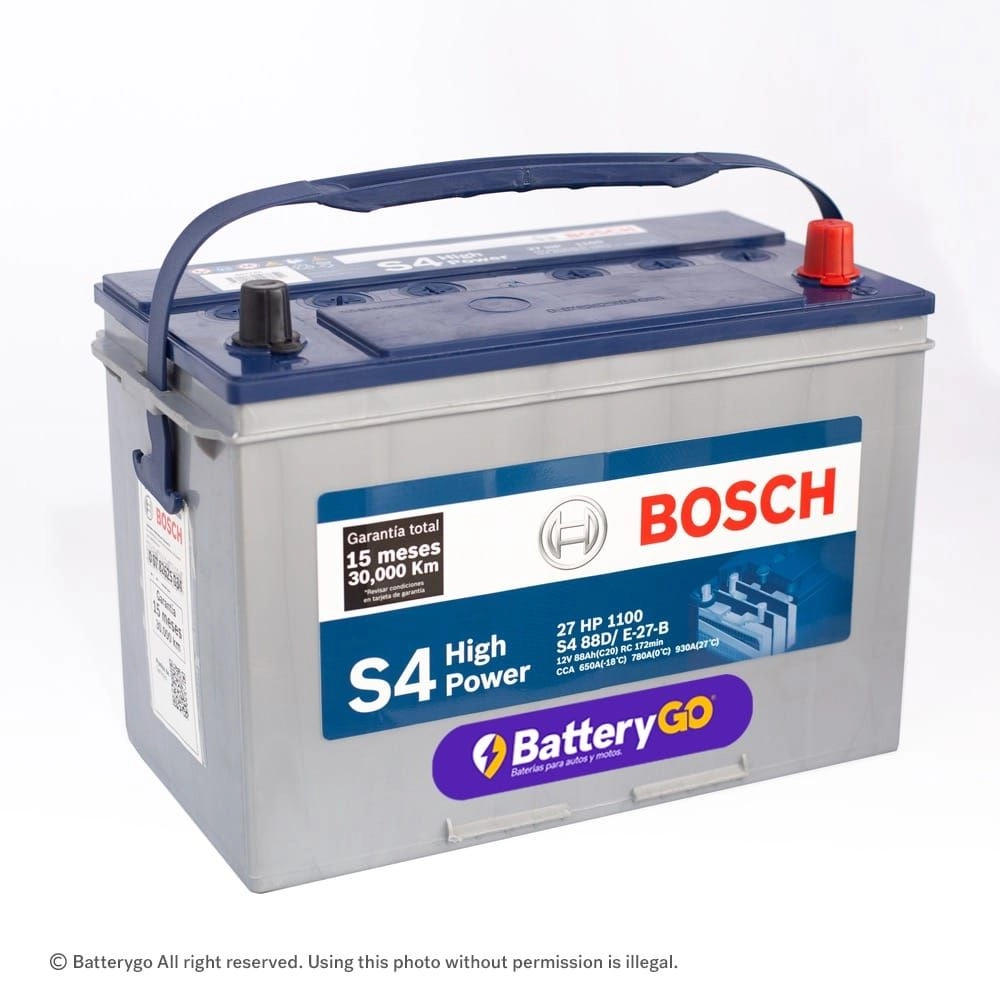 Batería Bosch S4 27HP (75Ah) de alto rendimiento, disponible para servicio a domicilio en Guayaquil.
