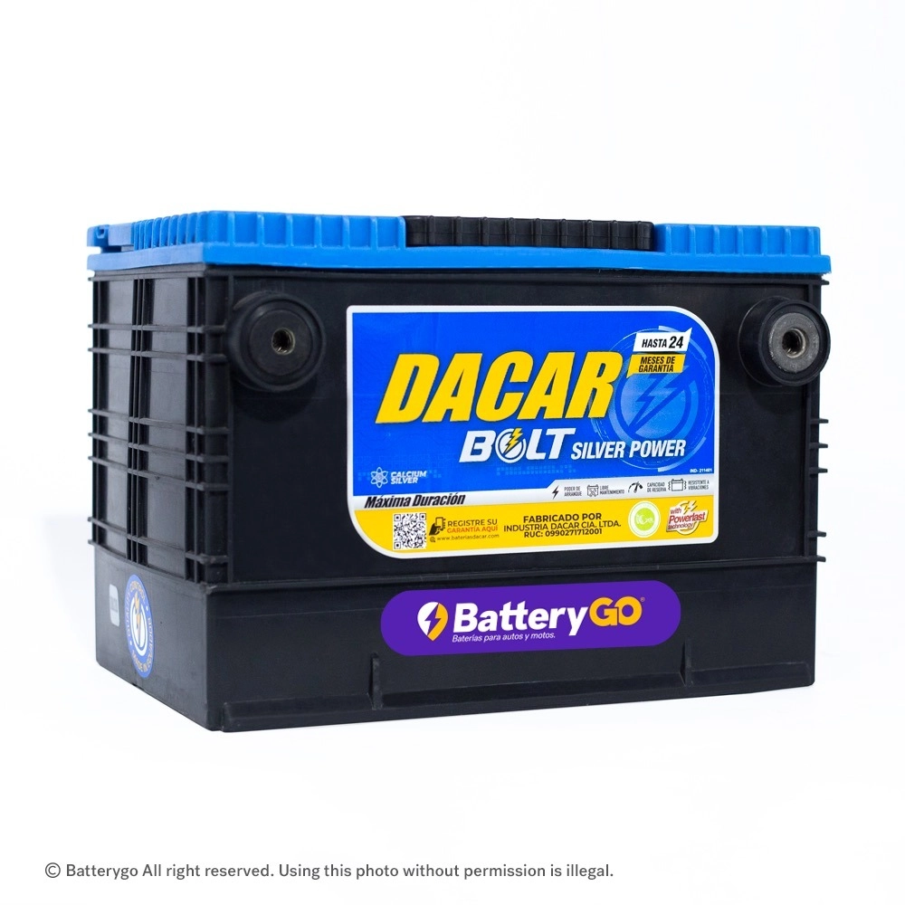 Batería Dacar D5 78-S85 (85Ah) de alta potencia y durabilidad, disponible para servicio a domicilio en Guayaquil.