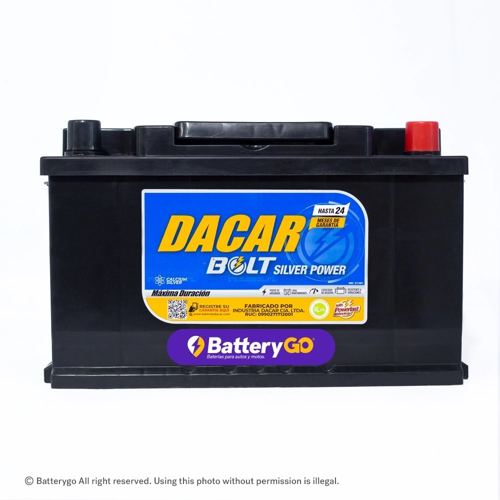 Batería Dacar D5-94 (90Ah) de alta potencia y durabilidad, disponible para servicio a domicilio en Guayaquil.