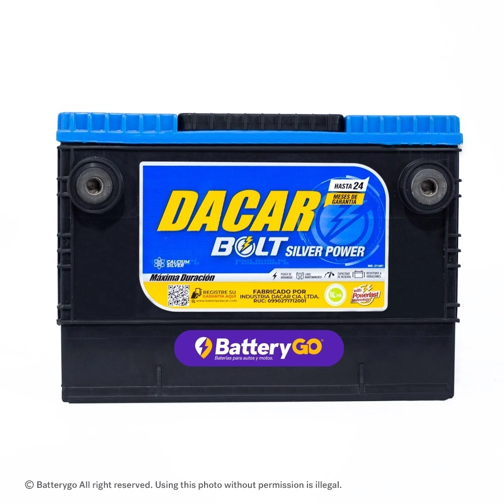 Batería Dacar D5 78-S85 (85Ah) de alta potencia y durabilidad, disponible para servicio a domicilio en Guayaquil.