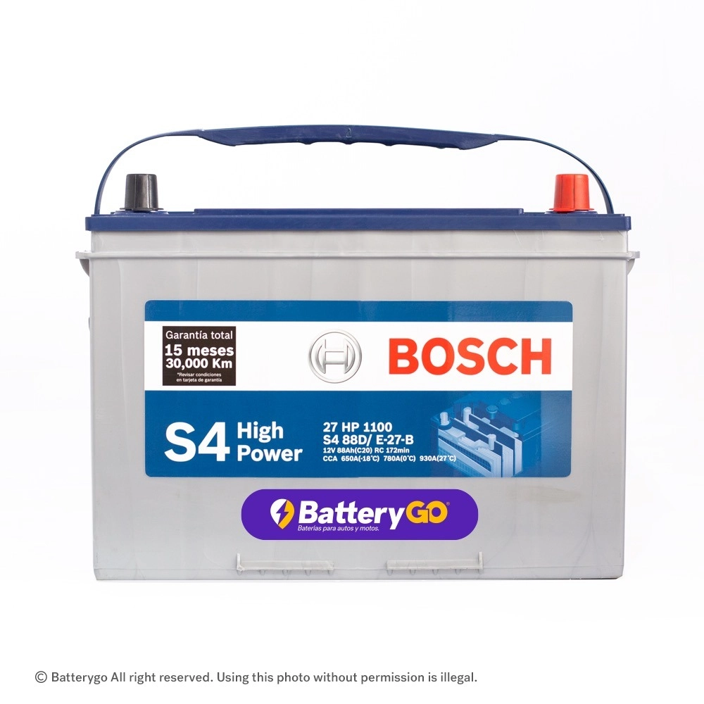 Batería Bosch S4 27HP (75Ah) de alto rendimiento, disponible para servicio a domicilio en Guayaquil.